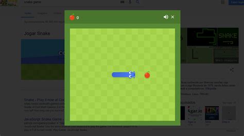 google jogar snake.